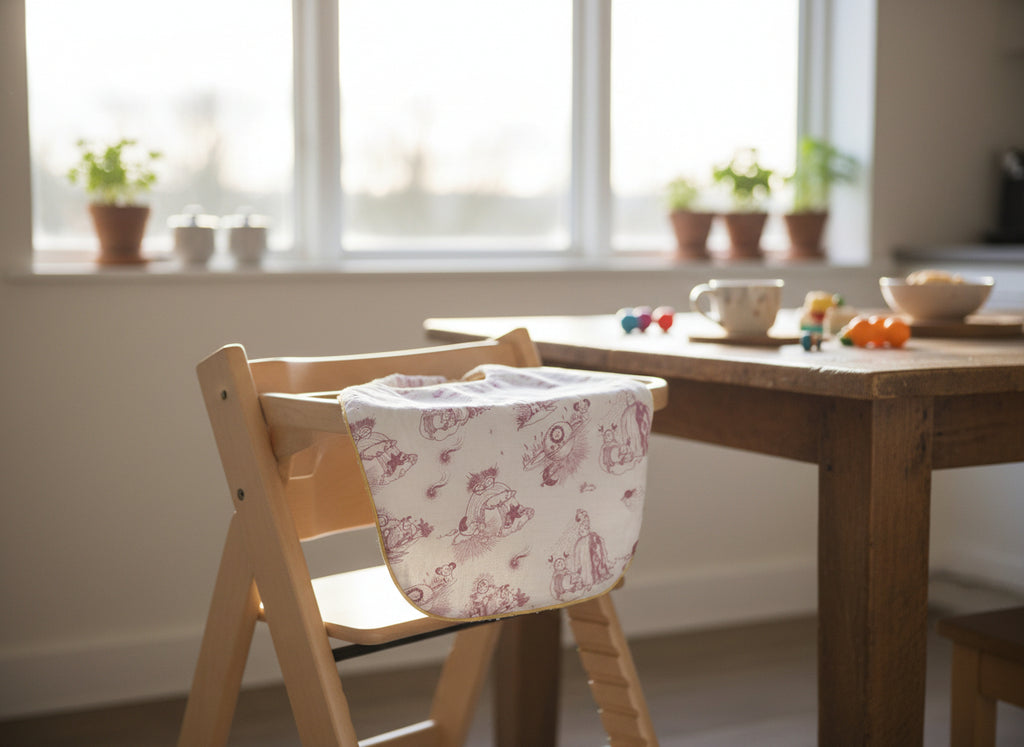 Le bavoir Toile de Jouy Bleue ou Rose