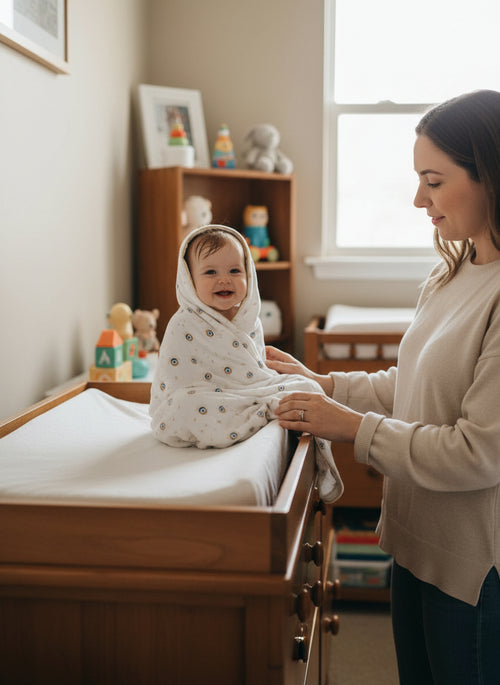 La cape de bain Nazar : douceur protectrice